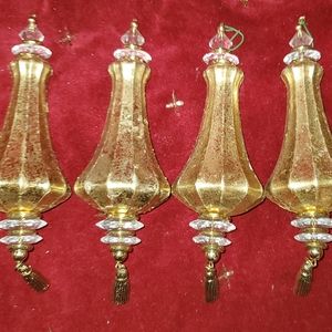 Gold Ornate Christmas Ornaments